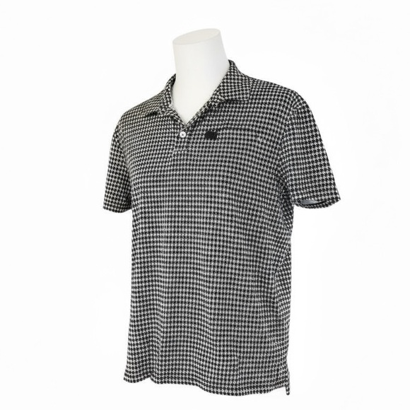 Armani Exchange Other - Armani Exchange Houndstooth Black White Short Sleeve Polo Shirt Size Large